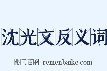 沈光文反义词是什么意思的图片